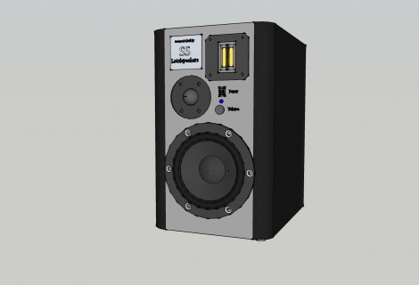 3D Rendering of a 3-way speaker